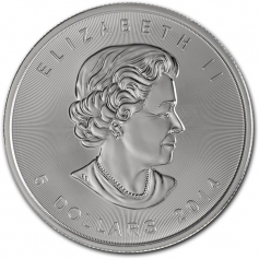 Серебряная монета Канады 5 Dollars "Орлан" 1oz 2014 год
